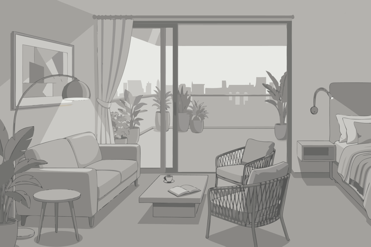 Familienapartment mit 2 Schlafzimmern und Aussicht